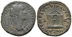 Roman Imperial / Imperio Romano Antonino Pío. Sestercio-Sestertius. 158-159 d.C. Roma. (Spink-4235). (Ric-1004). Anv.: ANTONINVS AVG PIVS P P TR P XXII. Cabeza del emperador laureada a derecha. Rev.: 