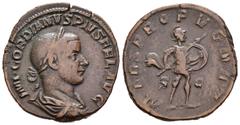 Roman Imperial / Imperio Romano Gordiano III. Sestercio-Sestertius. 244 d.C. Roma. (Spink-no cita). (Ric-332). Rev.: MARS PROPVGNAT SC. Ae. 21,79 g. MBC-. Est...60,00.