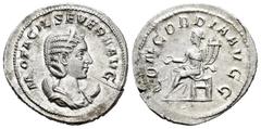 Roman Imperial / Imperio Romano Otacilia Severa. Antoniniano-Antoninianus. 245-7 d.C. Roma. (Spink-9147). (Ric-125c). Rev.: CONCORDIA AVGG. Concordia sentada a izquierda con patera y doble cuerno de l