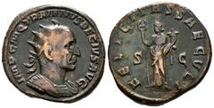 Roman Imperial / Imperio Romano Trajano Decio. Doble sestercio-Double Sestertius. 249-251 d.C. Roma. (Spink-9395). (Ric-155a). Anv.: IMP C M Q TRAIANVS DECIVS AVG. Busto radiado y revestido a derecha.