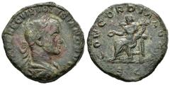 Roman Imperial / Imperio Romano Volusiano. Sestercio-Sestertius. 252 d.C. Roma. (Spink-9754). (Ric-249a). Rev.: CONCORDIA AVGG SC. Ae. 19,28 g. Escasa. MBC. Est...75,00.