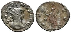 Roman Imperial / Imperio Romano Galieno. Antoniniano-Antoninianus. 266-7 d.C. Siscia. (Spink-10300). (Ric-575). Rev.: PAX AVG.Pax sosteniendo una rama de olivo y un cetro, V en campo. Ag. 3,35 g. Oxid