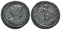 Roman Imperial / Imperio Romano Diocleciano. Antoniniano-Antoninianus. 285-6 d.C. Ticinum. (Spink-12648). (Ric-242). Rev.: HERCVLI CONSERVAT. Hércules en pie a derecha con piel de león. Ae. 3,78 g. EB
