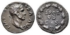 Imperio Romano / Roman Imperial Galba. Denario. 68-69 d.C. Roma. (Spink-no cita). (Ric-167). (Ch-287 variante). Anv.: IMP SER GALBA AVG. Cabeza laureada de Galba a derecha. Rev.: SPQR / OB / C S dentr