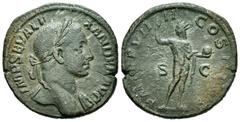 Imperio Romano /Roman Imperial Alejandro Severo. Sestercio. 230 d.C. Roma. (Spink-7998). (Ric-503). Rev.: P M TR P VIIII COS I(II P P) SC. Sol en pie a izquierda con globo. Ae. 15,38 g. MBC-. Est...65
