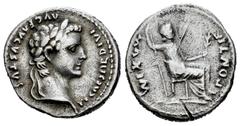 Roman Imperial / Imperio Romano Tiberio. Denario. 15-18 d.C. Lugdunum. (Spink-1763). (Seaby-16). Rev.: PONTIF MAXIM. Ag. 3,49 g. MBC/MBC-. Est...90,00. // ENGLISH: Tiberius. Denario. 15-18 d.C. Lugdun