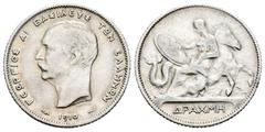 Greece / Grecia Grecia. George I. 1 dracma. 1910. París. (Km-60). Ag. 4,97 g. MBC+. Est...25,00. English: Greece. George I. 1 dracma. 1910. Paris. (Km-60). Ag. 4,97 g. Choice VF. Est...25,00.