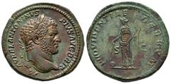 Roman Imperial / Imperio Romano Caracalla. Sestercio. 210-213 d.C. Roma. (Ric-511a). Anv.: M AVREL ANTONINVS PIVS AVG BRIT. Busto laureado a derecha. Rev.: PROVIDENTIAE DEORVM SC. Povidentia en pie a 