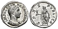Roman Imperial / Imperio Romano Alejandro Severo. Denario. 231-235 d.C. Roma. (Ric-254). Anv.: IMP ALEXANDER PIVS AVG. Busto laureado y drapeado a derecha. Rev.: SPES PVBLICA. Spes avanzando a izquier