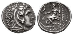 Greek Coins / Grecia Antigua Imperio Macedonio. Alejandro III Magno. Dracma. 336-323 a.C. Miletos. (Price-2090). Anv.: Cabeza de Heracles a derecha recubierta con piel de león. Rev.: Zeus sentado a iz