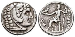 Greek Coins / Grecia Antigua Imperio Macedonio. Alejandro III Magno. Tetradracma. 336-323 a. C. Amphipolis. (Price-468 similar). Anv.: Cabeza de Heracles a la derecha, con tocado de piel de león. Rev.