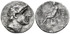 Greek Coins / Grecia Antigua Imperio Seleucida. Antioco I Soter. Tetradracma. 280-261 a.C. (Gc-6866). (Cy-3038). Ag. 14,89 g. MBC-/BC+. Est...150,00. /// ENGLISH: Seleukid Kingdom. Antioco I Soter. Te