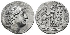 Greek Coins / Grecia Antigua Imperio Seleucida. Antioco VII. Tetradracma. 121-96 a.C. (Gc-7142). Rev.: Atenea en pie a izquierda con Victoria, lanza y escudo. Ag. 16,60 g. EBC-/EBC. Est...250,00. /// 