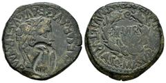 Celtiberian Coins / Hispania Antigua Bilbilis. As. 27 a.C.-14 d.C. Calatayud (Zaragoza). Época de Augusto. (Abh-278). (Acip-3017a). Anv.: Cabeza laureada de Augusto a derecha, alrededor AVGVSTVS DIV F