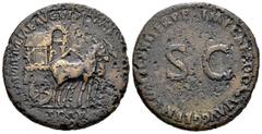 Roman Imperial / Imperio Romano Julia Titi. Sestercio. 92-94 d.C. Roma. (Spink-2890). (Ric-717). (Ch-9). Anv.: DIVAE IVLIAE AVG DIVI T(ITI F) SPQR. Carro a derecha tirado por dos mulas. Rev.: IMP CAES
