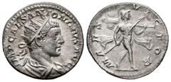 Roman Imperial / Imperio Romano Eliogábalo. Antoniniano. 218-219 d.C. Roma. (Spink-7491). (Ric-122). (Seaby-113). Rev.: MARS VICTOR. Marte avanzando a derecha con lanza y trofeo. Ag. 4,54 g. EBC-/MBC+