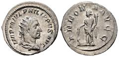 Roman Imperial / Imperio Romano Filipo I. Antoniniano. 245-247 d.C. Roma. (Spink-8922). (Ric-28c). (Seaby-32). Rev.: ANNONA AVGG. Annona en pie a izquierda con espigas y cuerno de la abundancia. Ag. 4