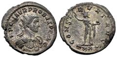 Roman Imperial / Imperio Romano Probo. Antoniniano. 277 d.C. Ticinum. (Ric-348). Rev.: CONSERVAT AVG. Sol de pie a izquierdo con globo y mano levantada, T XX T en exergo. Ae. 2,42 g. MBC+. Est...50,00