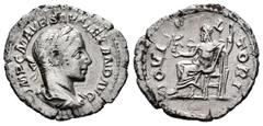 Roman Imperial / Imperio Romano Alejandro Severo. Denario. 222-228 d.C. Roma. (Ric-144). (Bmcre-233). (Rsc-93). Anv.: IMP C M AVR SEV ALEXAND AVG. Busto laureado y drapeado a derecha . Rev.: IOVI VLTO