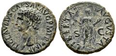 Roman Imperial / Imperio Romano Claudius. Unit. 50-54 d.C. Rome. (Ric-113). (Bmcre-204). Anv.: TI CLAVDIVS CAESAR AVG P M TR P IMP P P. Nacked head to left. Rev.: LIBERTAS AVGVSTA. Libertas draped sta