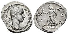 Roman Imperial / Imperio Romano Severus Alexander. Denarius. 226 d.C. Rome. (Ric-168). (Rsc-187). Rev.: PAX AVG, Pax advancing left, holding branch and sceptre. Ag. 3,24 g. Almost XF. Est...65,00. ///