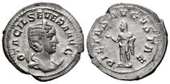 Roman Imperial / Imperio Romano Otacilia Severa. Antoninianus. 249 d.C. Rome. (Ric-130). Anv.: OTACIL SEVERA AVG. Diademed and draped bust over right crescent . Rev.: PIETAS AVGVSTAE. Pietas standing 