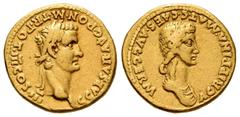Roman Imperial / Imperio Romano Caligula (Gaius) and Agrippina. Aureus. 40 AD. Lugdunum. (Ric-21). (Cal-327). (Ch-5). Anv.: AGRIPPINA MAT C CAES AVG GERM. Draped bust of Agrippina Senior right, good p