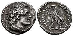 Greek Coins Egypt. Ptolemy VI. Tetradrachm. 180-145 BC. Alexandria. (Sng Cop-262). Rev.: BAΣIΛEΩΣ ΠTOΛEMAIOY, eagle standing to left on thunderbolt. Ag. 12,38 g. Choice VF. Est...180,00. SPANISH DESCR