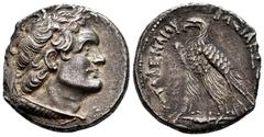 Greek Coins Ptolemaic Kings of Egypt. Ptolemy VI. Tetradrachm. 180-170 BC. Alexandria. (Sng Cop-262-8). (Svoronos-1489). Anv.: Diademed head of Ptolemy I right, wearing aegis. Rev.: Eagle standing to 