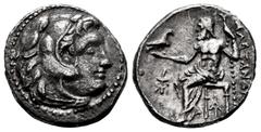 Greek Coins Kingdom of Macedon. Antigonos I Monophthalmos. Drachm. 320-306/5 BC. Magnesia and Maeandrum. In the name and types of Alexander III. (Price-1955). Anv.: Head of Herakles right, wearing lio