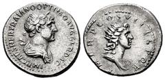 Roman Imperial Trajan. Denarius. 116-117 AD. Rome. (Ric II-342). Anv.: IMP CAES NER TRAIAN OPTIM AVG GERM DAC, laureate and draped bust right. Rev.: P M TR P COS VI P P S·P·Q·R. radiate and draped bus