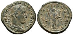 Roman Imperial Philip I. Sestertius. 247 AD. Rome. (Ric-150a). (C-138). Anv.: IMP M IVL PHILLIPVS AVG, laureate, draped and cuirassed bust to right. Rev.: P M TR P IIII COS II P P, Felicitas standing 