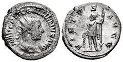 Roman Imperial Gallienus. Antoninianus. 253-268 AD. Rome. (Ric-181). Rev.: VIRTVS AVGG. Virtus standing left, holding spear and resting hand upon shield. Ag. 4,50 g. Choice VF. Est...45,00. SPANISH DE