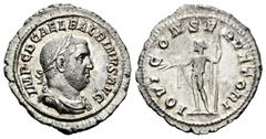 Roman Imperial Balbinus. Denarius. 238 AD. Rome. (Ric-2). (Bmc-22). (C-8). Anv.: IMP C D CAEL BALBINVS AVG Laureate, draped and cuirassed bust to right. Rev.: IOVI CONSERVATORI Jupiter standing front,
