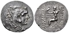 Greek Coins Kingdom of Macedon. Alexander III, "The Great". Tetradrachm. 336-323 BC. Odessos. (Price-1205). (Müller-426). Anv.: Herakles right, wearing lion skin. Rev.: BAΣIΛEΩΣ AΛΕΞΑΝΔΡΟΥ. Zeus Aëtop