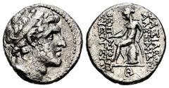 Greek Coins Seleukid Kingdom. Alexander I Balas. Drachm. 151-149 BC. Antioch on the Orontes. (SC-1785, 1c). (Hgc-9, 887a). Anv.: Diademed head right. Rev.: ΒΑΣΙΛΕΩΣ ΑΛΕΞΑΝΔΡΟΥ ΘΕΟΠΑΤΟΡΟΣ ΕΥΕΡΓΕΤΟΥ, Ap