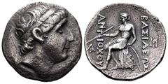 Greek Coins Seleukid Kingdom. Antioco I Soter. Tetradrachm. 281-261 BC. (Gc-6866). (Pozzi-2932). Rev.: BAΣIΛEΩΣ / ANT-IOXOY. Apollo Delphios sitting right on rock between legend. Ag. 16,13 g. Tone. Al