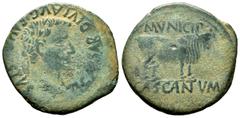 Celtiberian Coins Cascantum. Time of Tiberius. Unit. 14-36 BC. Cascante (Navarra). (Abh-691). (Acip-3157). Ae. 10,08 g. VF. Est...150,00. SPANISH DESCRIPTION: Cascantum. Época de Tiberio. As. 14-36 a.