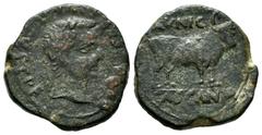 Celtiberian Coins Cascantum. Time of Tiberius. Half unit. 14-36 BC. Cascante (Navarra). (Abh-693). (Acip-3158). Ae. 5,82 g. VF. Est...150,00. SPANISH DESCRIPTION: Cascantum. Época de Tiberio. Semis. 1