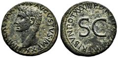 Roman Imperial Augustus. Unit. 11-12 AD. Rome. (Ric-471). (Bmcre-275/276). (C-226). Anv.: IMP • CAESAR • DIVI • F • AVGVSTVS • IMP • XX •, bare head of Augustus left . Rev.: PONTIF • MAXIM • TRIBVN • 