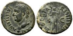 Roman Imperial Vitellius. Unit. 69 AD. Tarraco. (Ric-44). (Ch-49). (Bmc-105). Anv.: A VITELLIVS (IMP GER)MAN, laureate head left, globe at truncation point on bust. Rev.: LIBERTAS RESTITVTA, Libertas 