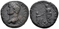 Roman Imperial Hadrian. Sestertius. 134-138 AD. Rome. (Ric-938). Anv.: HADRIANVS AVG COS III P P. Bare head and draped bust to right. Rev.: RESTITVTORI ACHAIAE. Hadrian togated standing to the right, 