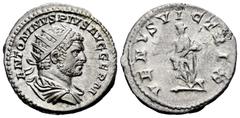 Roman Imperial Caracalla. Antoninianus. 216 d.C. Rome. (Spink-6784). (Ric-311d). (Seaby-608c). Rev.: VENVS VICTRIX. Standing Venus with Victory, Spear and Shield. Ag. 5,04 g. Choice VF. Est...100,00. 