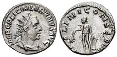 Roman Imperial Valerian I. Antoninianus. 254-256 AD. Rome. (Ric-73). Anv.: IMP CP LIC VALERIANVS PF AVG, radiate and draped bust right. Rev.: APOLINI CONSERVA, Apollo standing left with laurel branch 