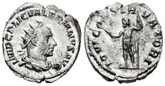 Roman Imperial Valerian I. Antoninianus. 253-254 AD. Rome. (Ric-92). (C-94). Anv.: IMP C P LIC VALERIANVS AVG, radiate, draped bust right. Rev.: IOVI CONSERVARI, Jupiter standing facing, holding scept