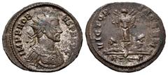Roman Imperial Probus. Antoninianus. 276-282 AD. Rome. (Ric-V.2 223). (Sear-337). Rev.: Trophy, two seated captives bound at base; VICTORIA GERM around, R (thunderbolt) A in exergue. Ae. 3,27 g. Choic