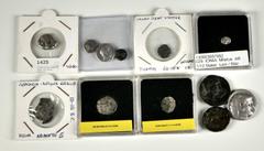 Large Lots Lot of 12 coins, Ancient Greek (11) and Unit of Castulo (1). All silver except for three bronze coins. TO EXAMINE. F/VF. Est...200,00. SPANISH DESCRIPTION: Lote de 12 monedas, de Grecia Ant