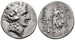 Greek Coins Thrace. Thasos. Tetradrachm. 148-90/80 BC. (Sng Cop-1039). (Bmc-72). (Hgc-6, 359). Anv.: Head of Dionysos to right, wearing ivy wreath. Rev.: HPAKΛEOYΣ ΣΩTHPOΣ, Herakles standing to left, 
