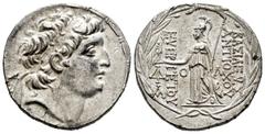 Greek Coins Cappadocian Kingdom. Ariarathes VII Philometor. Tetradrachm. 107/6-104/3 BC. Mint A (Eusebia-Mazaka). In the name and types of Antiochos VII Euergetes (Sidetes). (Lorber & Houghton-Series 