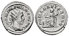 Roman Imperial Philip I. Antoninianus. 244-247 AD. Rome. (Ric-IV 44b). (Rsc-169). Anv.: IMP M IVL PHILIPPVS AVG, radiate, draped and cuirassed bust to right. Rev.: ROMAE AETERNAE, Roma seated left, ho